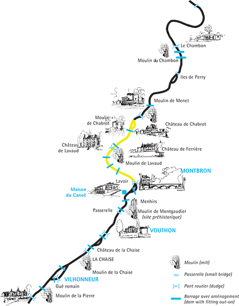 Parcours canoë-kayak sur la Tardoire